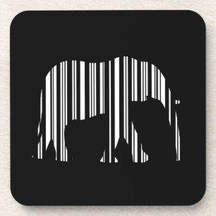Dessous-de-verre ÉLÉPHANT CODE À BARRES Motif de code à barres anim