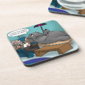 Dessous-de-verre Elephant Drôle En Thérapie (Côté gauche)