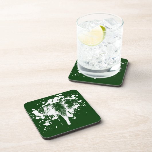 Dessous-de-verre Éléphant fâché dans le blanc (Côté Droit)