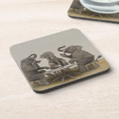 Dessous-de-verre Éléphants ayant le thé (Côté gauche)