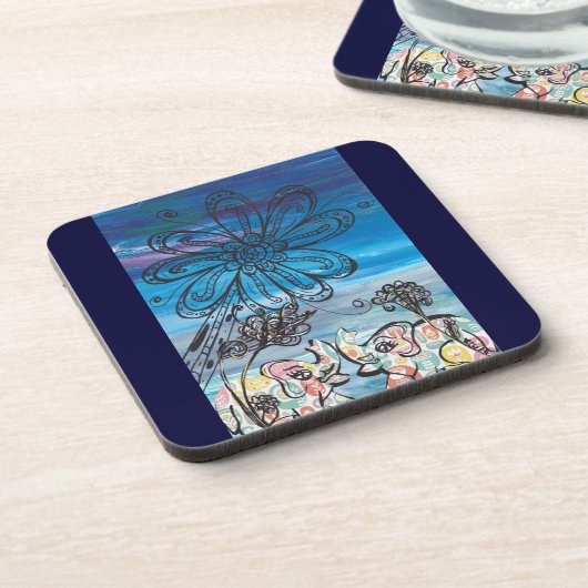 Dessous-de-verre Éléphants de fleur (Côté gauche)