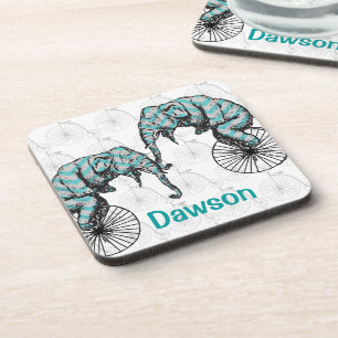 Dessous-de-verre Elephants Plus Vélos Égale YIKES!