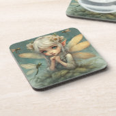 Dessous-de-verre Elfe et libellule 2 (Côté gauche)