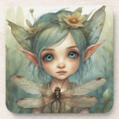 Dessous-de-verre Elfe et libellule 6 (Devant)