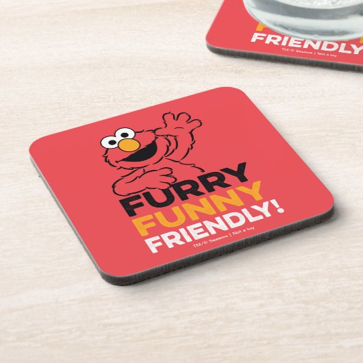 Dessous-de-verre Elmo | Furry Amical (Côté gauche)