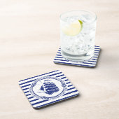 Dessous-de-verre Emblème nautique avec le bateau de navigation (Côté Droit)