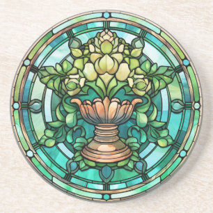 Dessous de verre Emerald Bloom - Une touche de cha