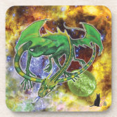 Dessous de verre Emerald Cosmic Dragon (Devant)