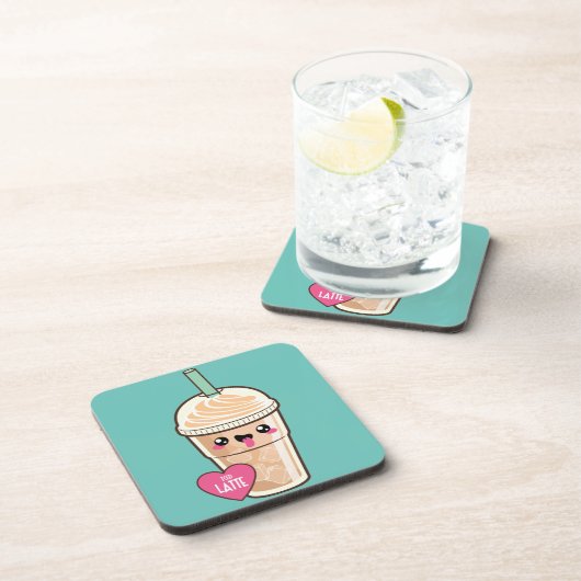 Dessous-de-verre Emoji a glacé Latte (Côté Droit)