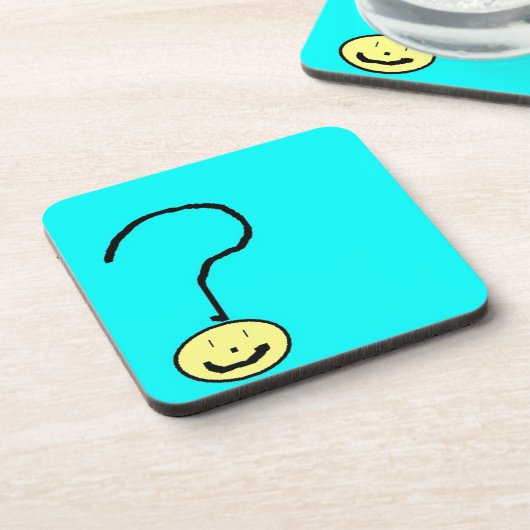 Dessous-de-verre emoji de point d'interrogation, art numérique par (Côté gauche)