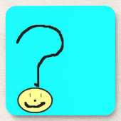 Dessous-de-verre emoji de point d'interrogation, art numérique par (Devant)