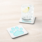Dessous-de-verre Empreinte de chien bleu bébé (Côté Droit)
