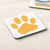 Dessous-de-verre Empreinte de chien orange (Côté gauche)