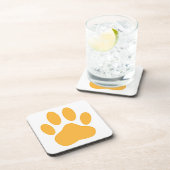 Dessous-de-verre Empreinte de chien orange (Côté Droit)