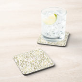 Dessous-de-verre Empreinte de léopard blanc d'Ombre d'or (Côté Droit)