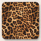 Dessous-de-verre Empreinte de léopard Brown chic (Devant)