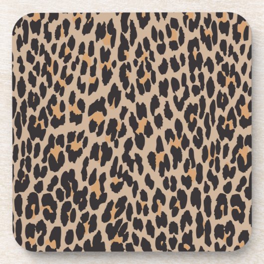 Dessous-de-verre Empreinte de léopard, Spots de léopard, Leopard Br (Devant)