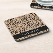 Dessous-de-verre Empreinte de léopard, Spots, Leopard Brown, Votre (Côté gauche)