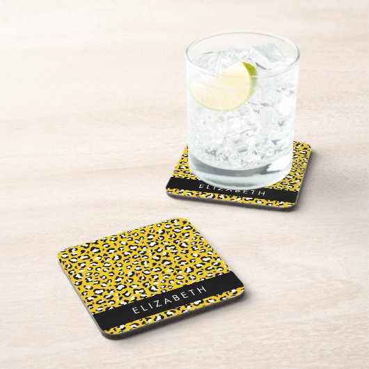 Dessous-de-verre Empreinte de léopard, Spots, Leopard Jaune, Votre  (Côté Droit)