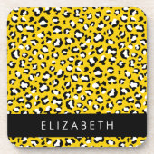 Dessous-de-verre Empreinte de léopard, Spots, Leopard Jaune, Votre  (Devant)