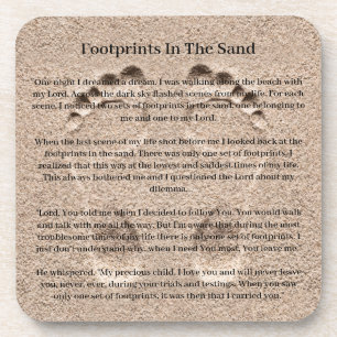 Dessous-de-verre Empreintes Dans La Prière Chrétienne Du Sable