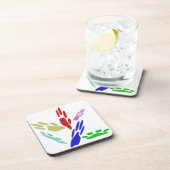 Dessous-de-verre Empreintes de pattes de chiens avec Pois (Côté Droit)