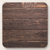 dessous de verre en bois marron foncé (Devant)