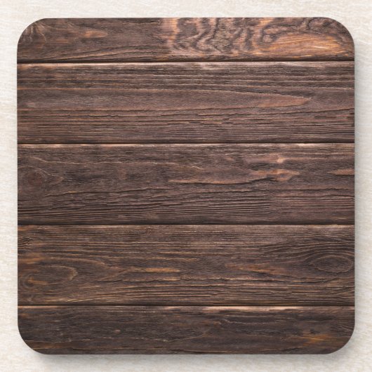 dessous de verre en bois marron foncé (Devant)