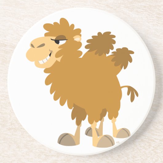 Dessous de verre en Camel à deux branches en caric (Devant)