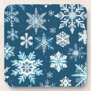 dessous de verre en cristaux de flocon de neige