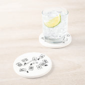Dessous De Verre En Grès 麻雀猫 mahjong cat (Côté)