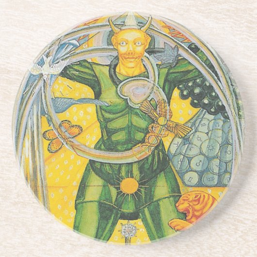 Dessous De Verre En Grès 0. L'imbécile - tarot de Thoth (Devant)