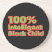 Dessous De Verre En Grès 100% Enfant noir intelligent (Devant)