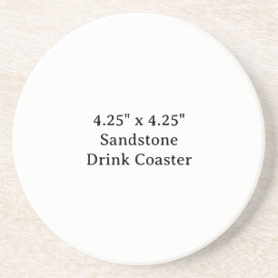 Dessous de verre en grès 10,8 cm x 10,8 cm