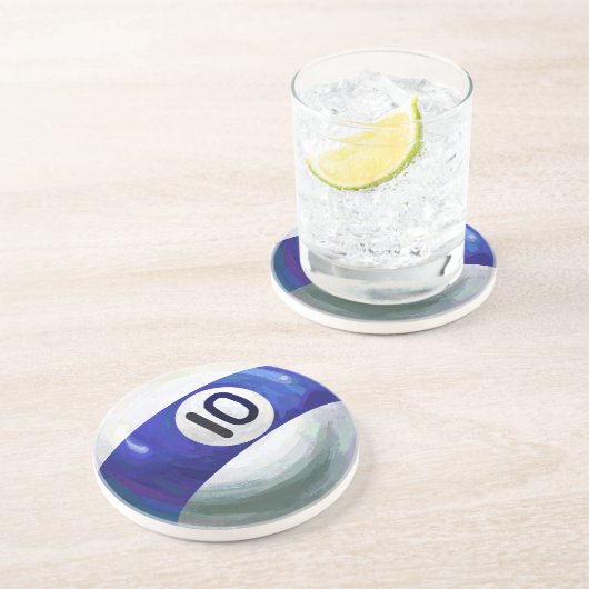 Dessous De Verre En Grès 10 balles (Côté)