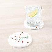 Dessous De Verre En Grès 10 coccinelles (Côté)