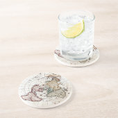 Dessous De Verre En Grès 18' carte polaire de siècle de Th (Côté)