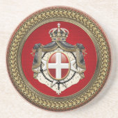 Dessous De Verre En Grès [200] Ordre de Malte - SMAMAN Coat of Arms (Devant)