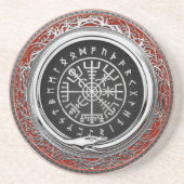 Dessous De Verre En Grès [200] Vegvisir - Viking Silver Magic Runic Compass (Devant)