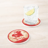 Dessous De Verre En Grès 2011 nouvelles années chinoises du lapin (Côté)