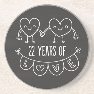 Dessous De Verre En Grès 22e Anniversary Poison de Chalk Hearts