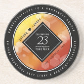 Dessous De Verre En Grès 23e anniversaire de Mariage de Topaz impérial (Devant)