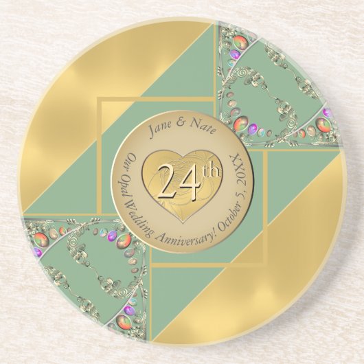 Dessous De Verre En Grès 24e anniversaire d'Opal (Devant)