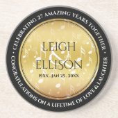 Dessous De Verre En Grès 27e anniversaire du Mariage de musique (Devant)