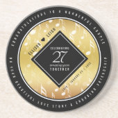 Dessous De Verre En Grès 27e anniversaire du Mariage de musique (Devant)