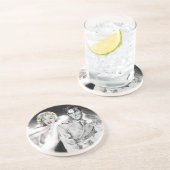 Dessous De Verre En Grès 2 pour la route (Côté)