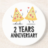 Dessous De Verre En Grès 2e anniversaire 2 ans (Devant)