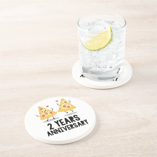 Dessous De Verre En Grès 2e anniversaire 2 ans (Côté)
