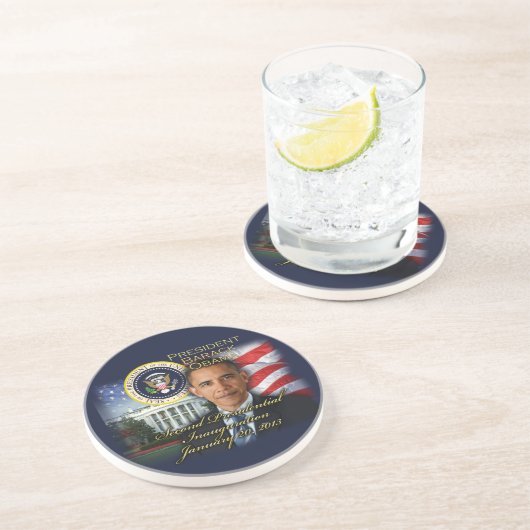 Dessous De Verre En Grès 2ème inauguration du Président Obama (Côté)