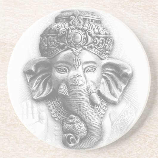 Dessous De Verre En Grès 3d Seigneur Ganesha - Om (Devant)